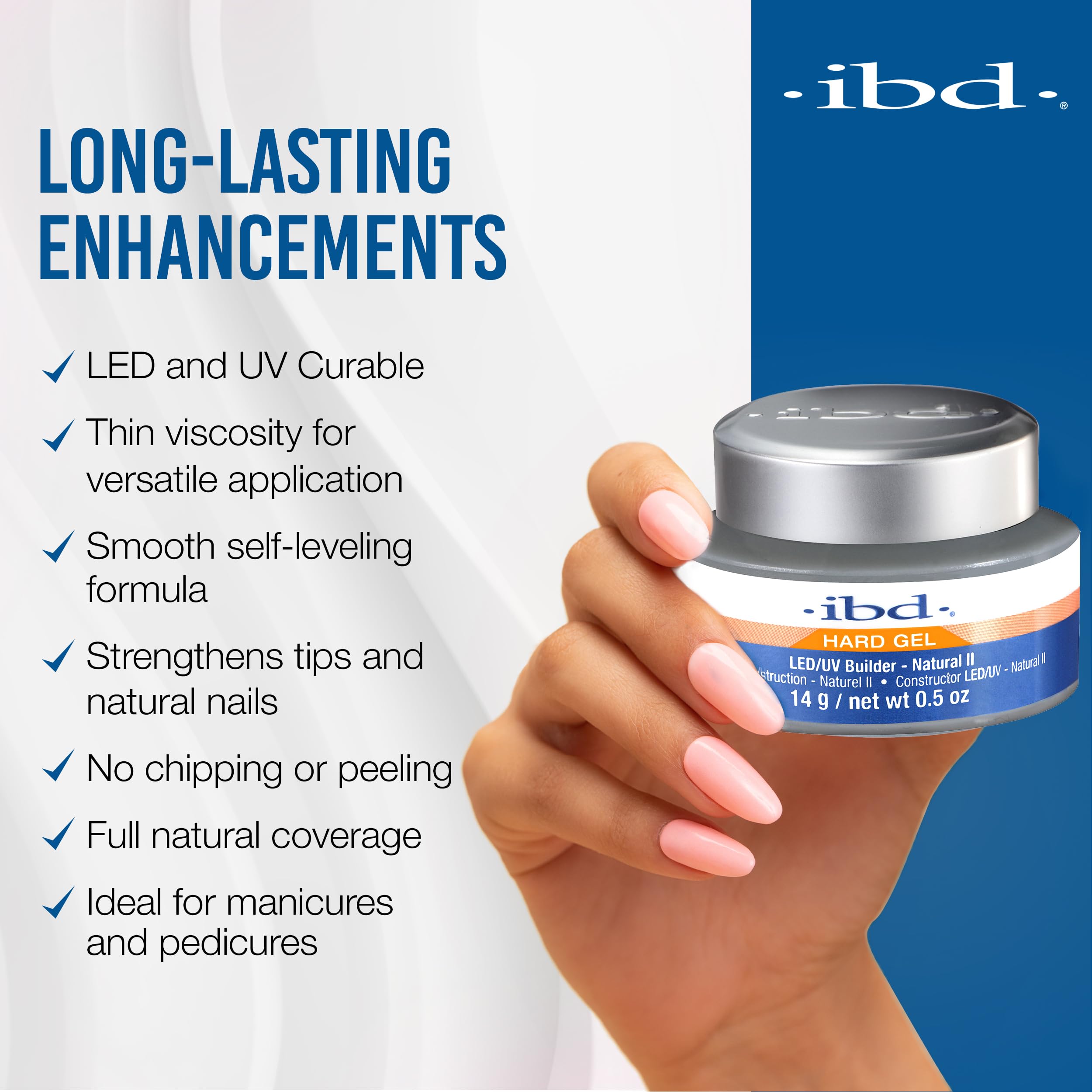 Amazon.com : IBD Hard Gel LED/UV Builder Natural II – Builder Gel
